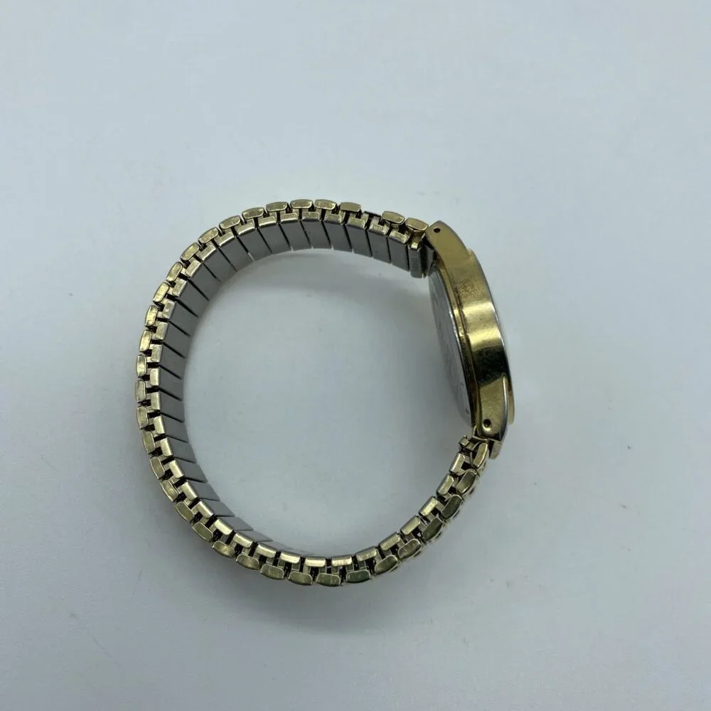 Easy Read Women's Watch CG Gold White Dial Two Tone Stretch Band